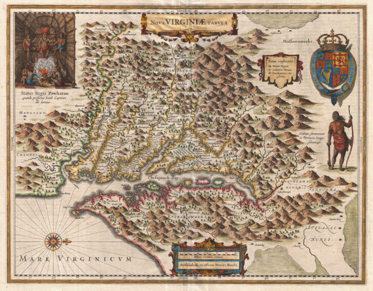 Map of the Virginia Colony