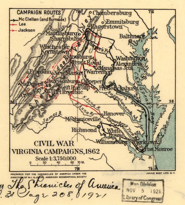 Civil War in Virginia Map