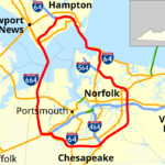 File:hampton Roads Beltway Map.svg   Wikimedia Commons With Map Of Hampton Roads Virginia