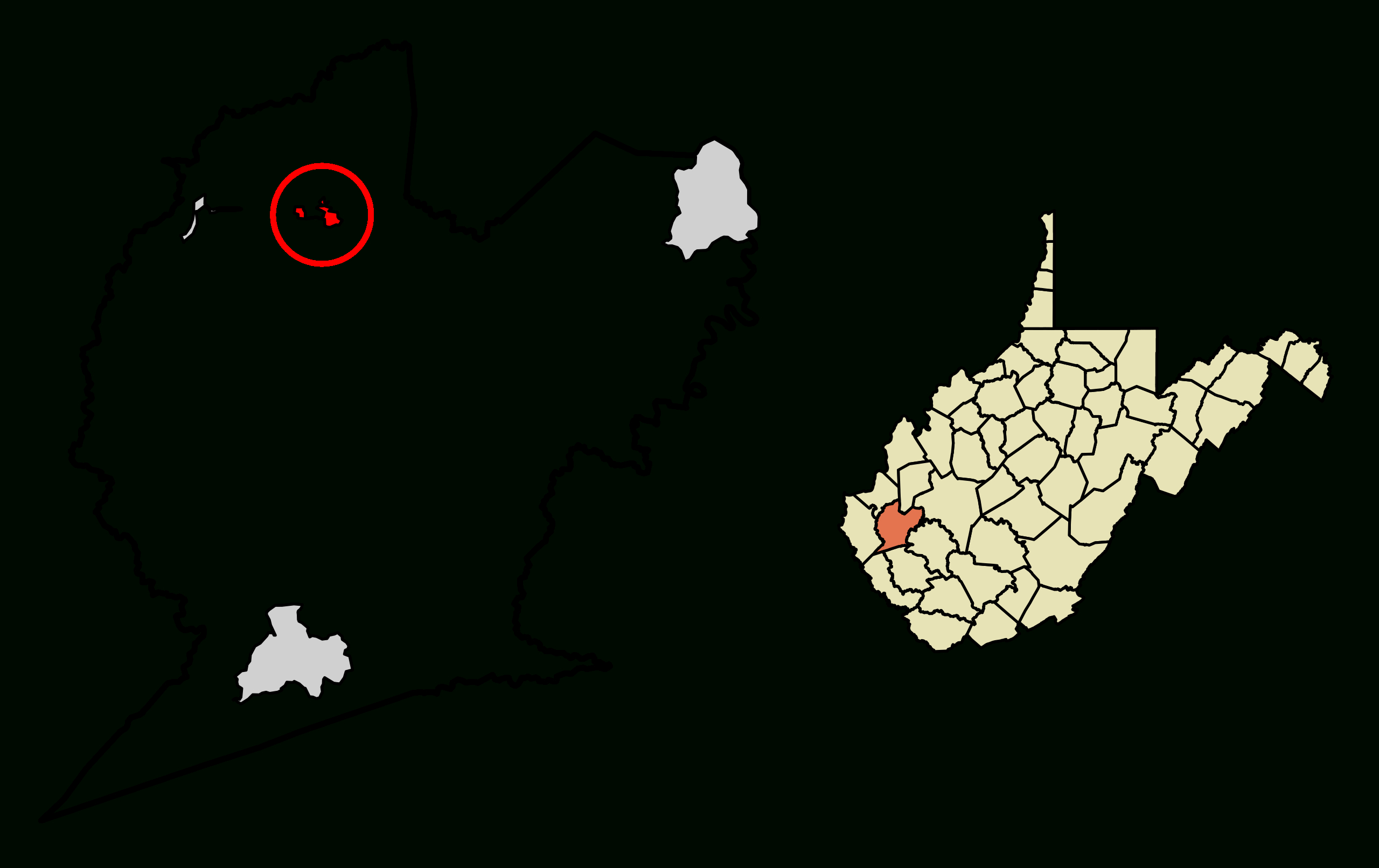File:lincoln County West Virginia Incorporated And Unincorporated in Lincoln County West Virginia Map