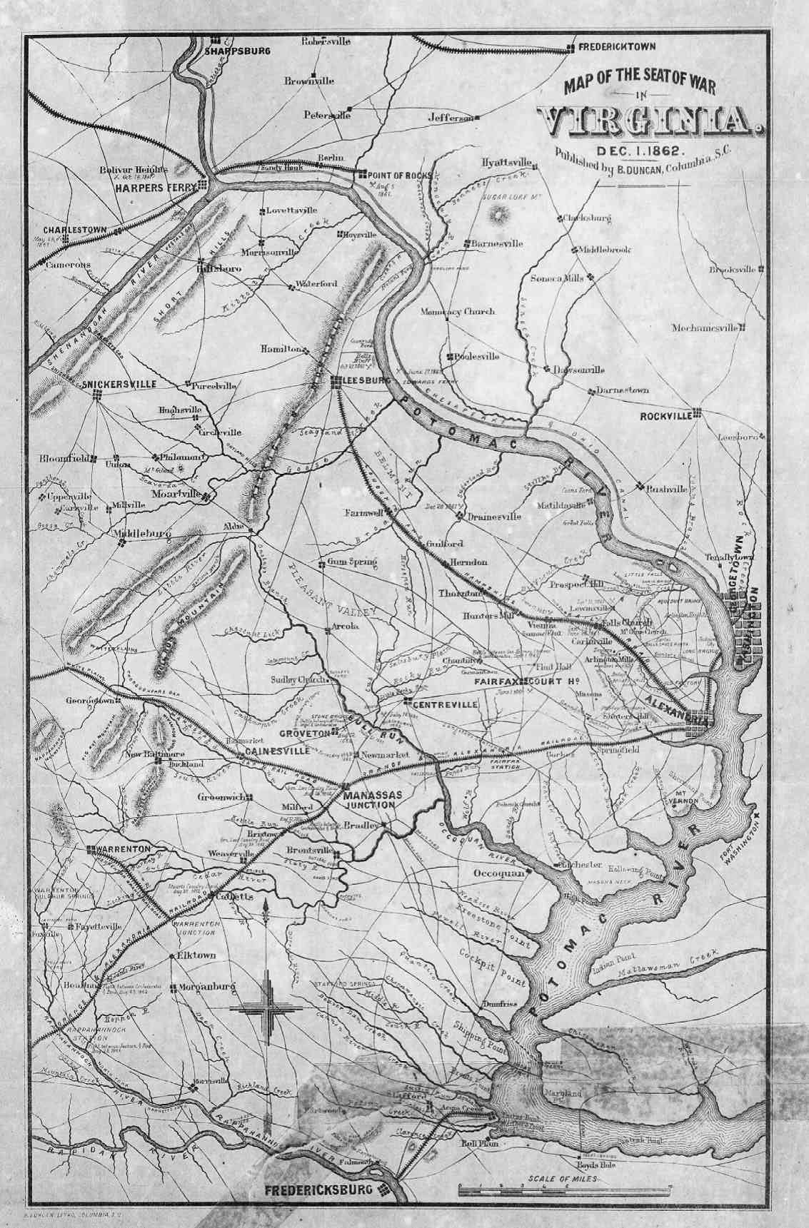 File:map Of The Seat Of War In Virginia. Duncan 1862 inside Map of the Seat of War Virginia