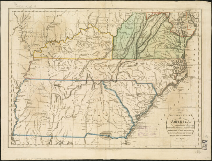 Map of Tennessee and Virginia