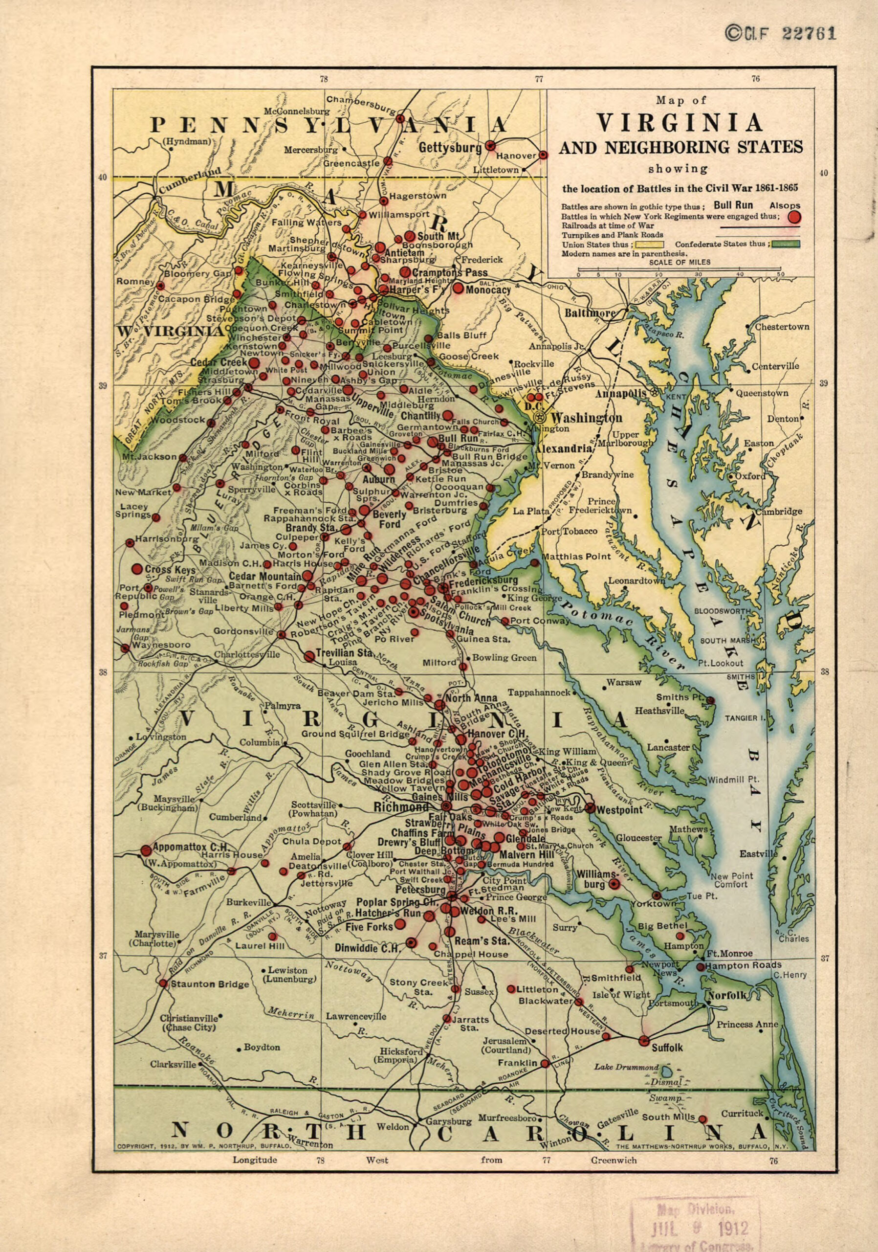 File:map Of Virginia And Neighboring States Showing The Location within Civil War Maps of Virginia