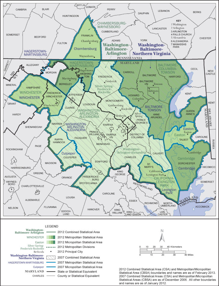 Map of Virginia Maryland and Washington DC