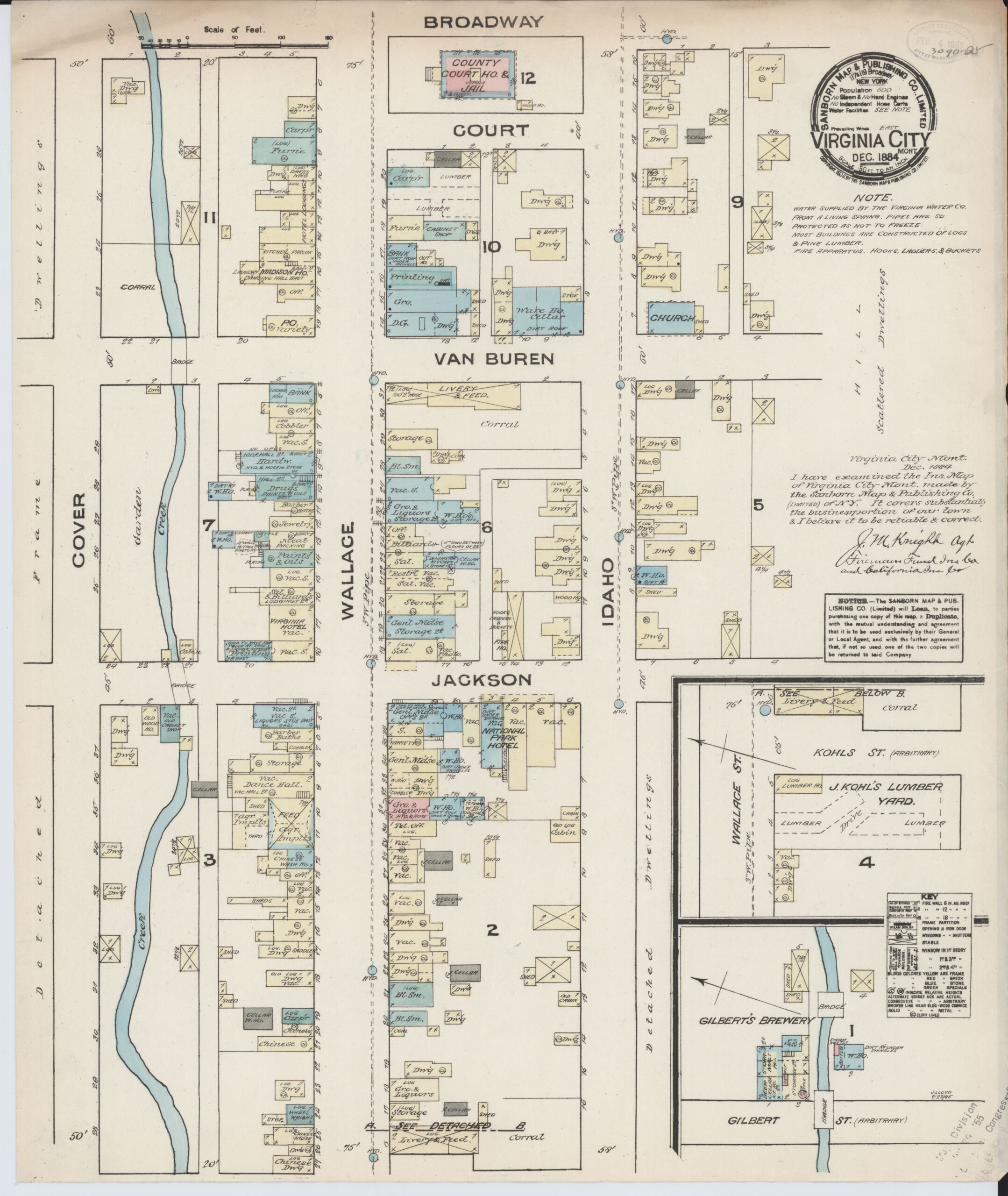File:sanborn Fire Insurance Map From Virginia City, Madison County within Map of Virginia City Montana