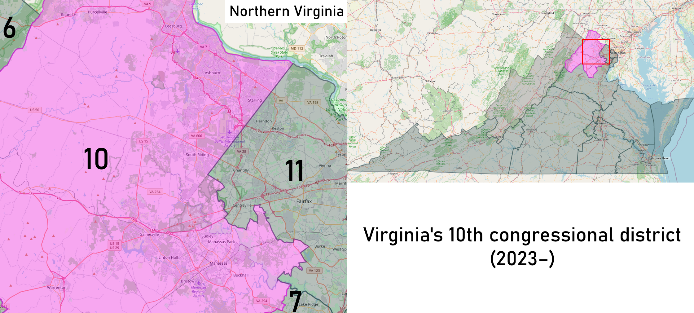 File:virginia&amp;#039;S 10Th Congressional District (From 2023) inside Virginia 10Th District Map