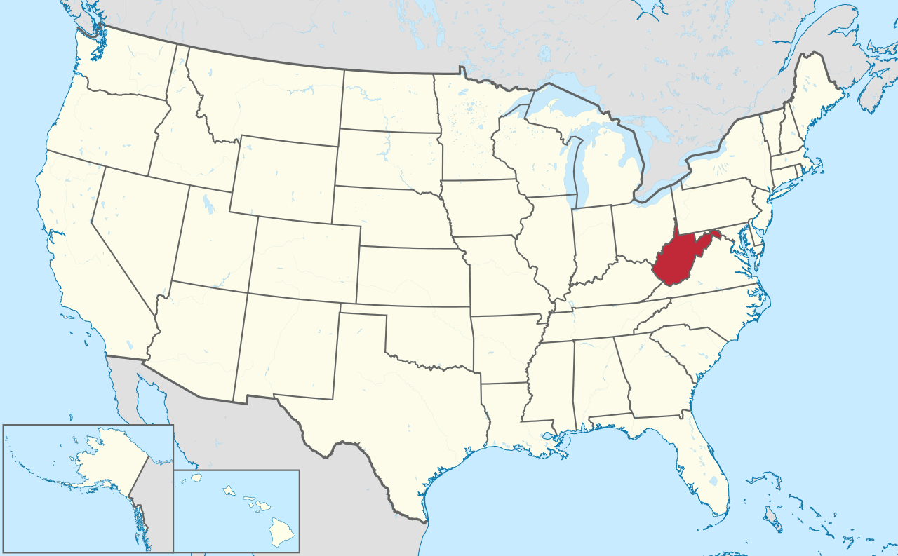 File:west Virginia In United States.svg - Wikipedia regarding West Virginia on US Map