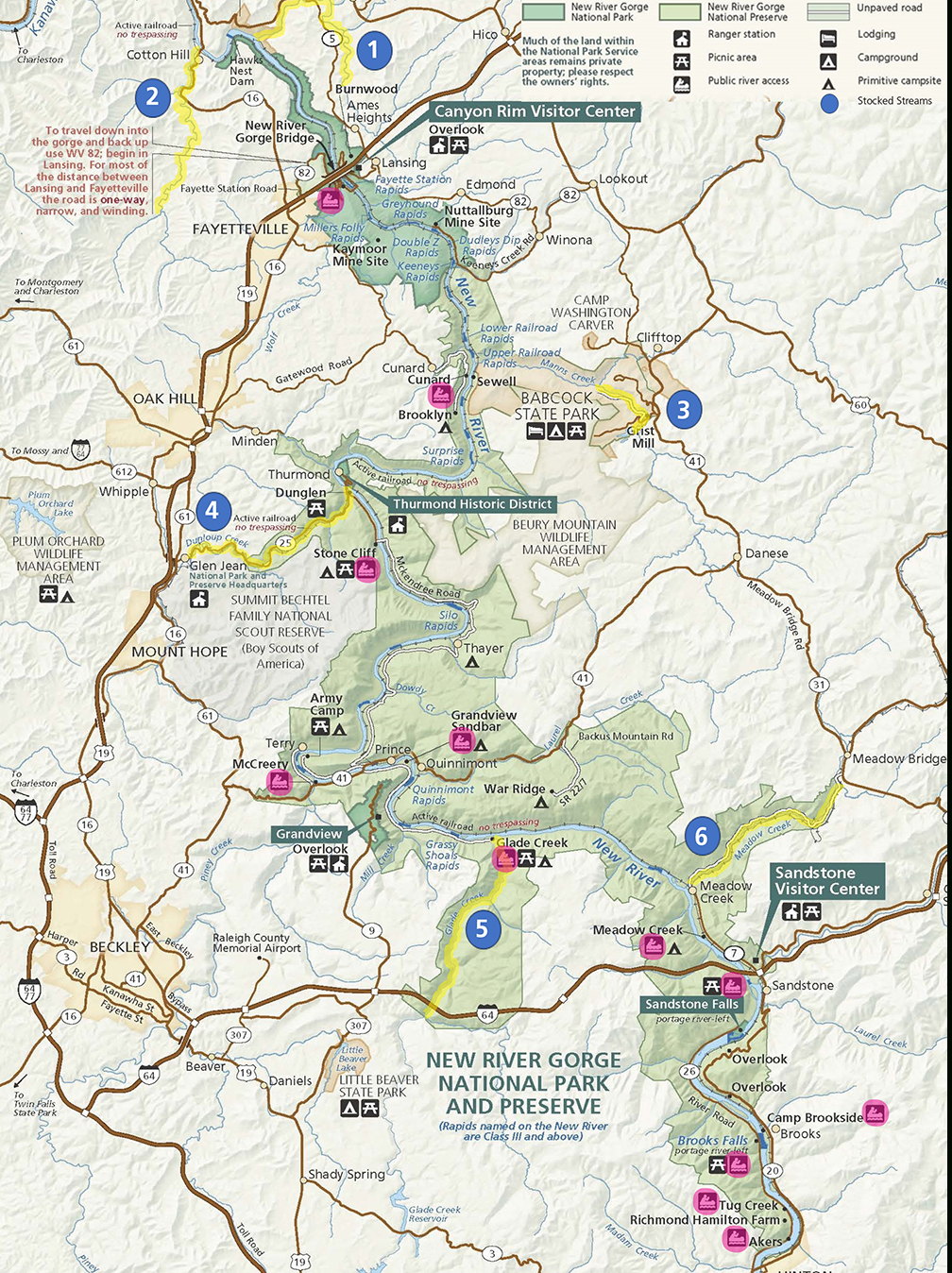 Fishing - New River Gorge National Park &amp;amp; Preserve (U.s. National for West Virginia Fly Fishing Map