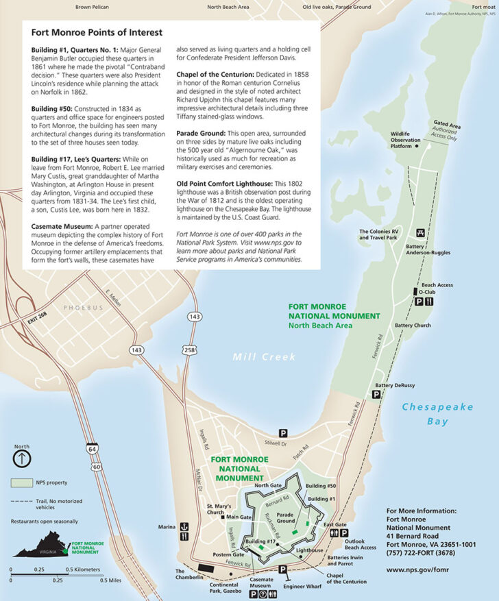 Map of Fort Monroe Virginia
