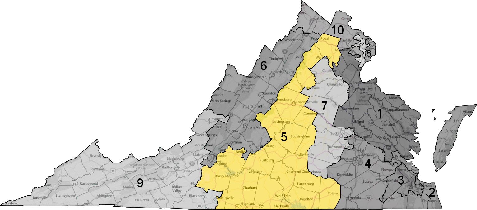 Four Democrats Vie For 5Th Congressional District Seat | Wvtf regarding Virginia 5Th Congressional District Map