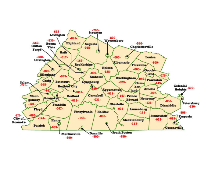 Map of Zip Codes in Northern Virginia