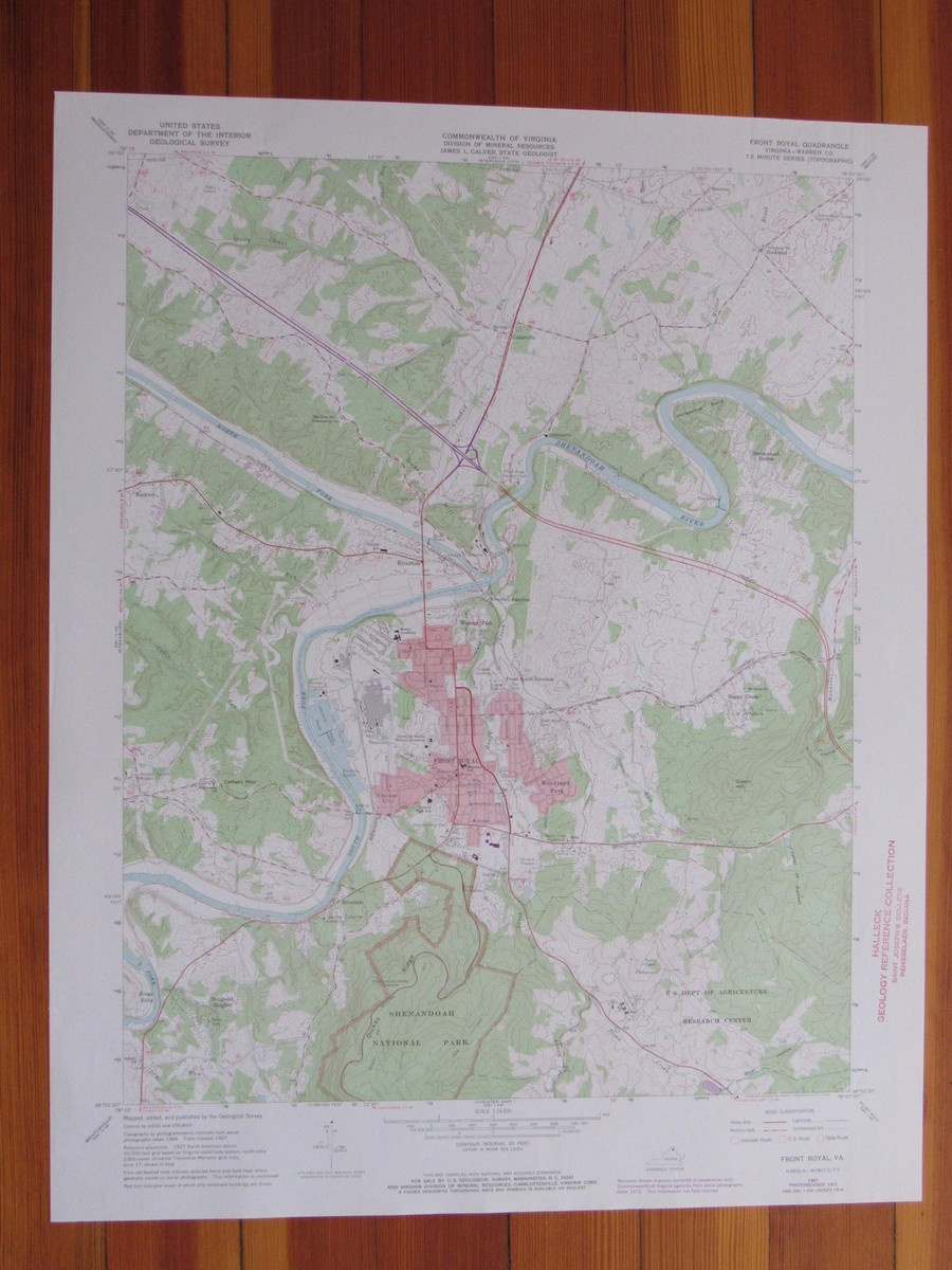 Front Royal Virginia 1973 Original Vintage Usgs Topo Map | Ebay for Map Of Front Royal Virginia