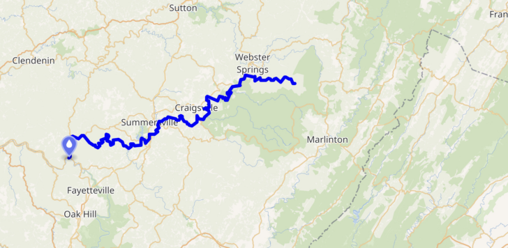 Gauley River West Virginia Map