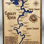 Gauley River Whitewater Rafting Map: West Virginia Wood Wall Art With Gauley River West Virginia Map