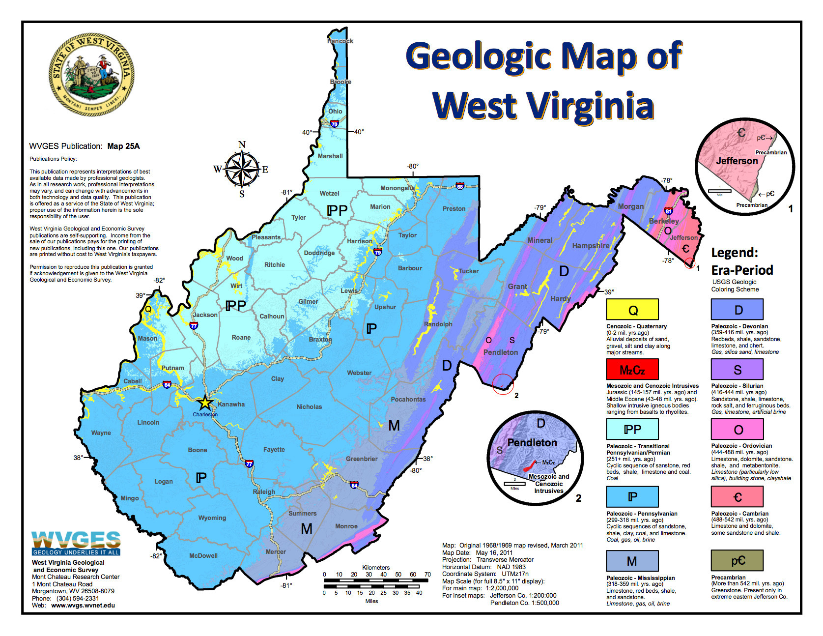 Geology Of West Virginia - Wikipedia for Map of Mountains in West Virginia