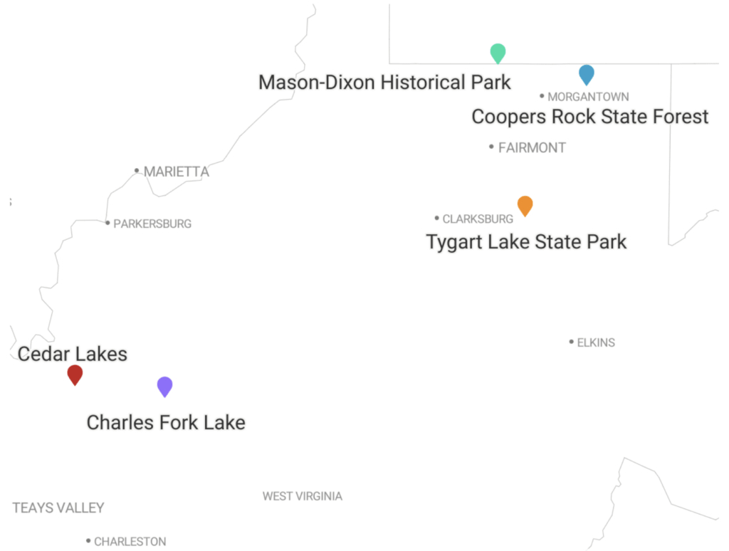 Getting Into The Swing Of Things: State Adds Two More Almost for West Virginia Almost Heaven Swings Map