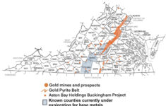 Gold &amp; Metals Mining In Virginia < Appalachian Voices intended for Virginia Gold Pyrite Belt Map