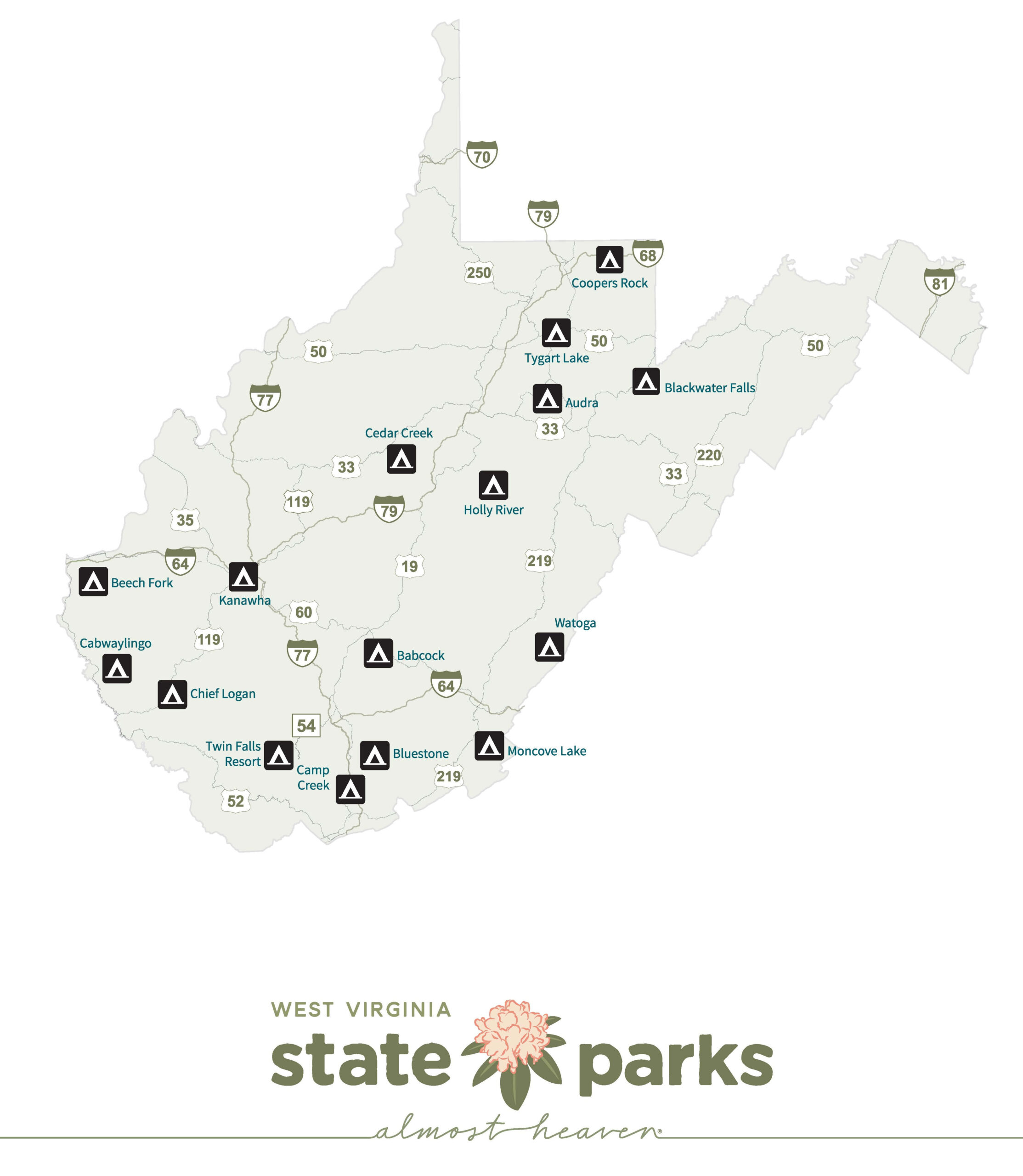 Gov. Justice Announces $3.5 M In Upgrades To State Park pertaining to West Virginia Map State Parks
