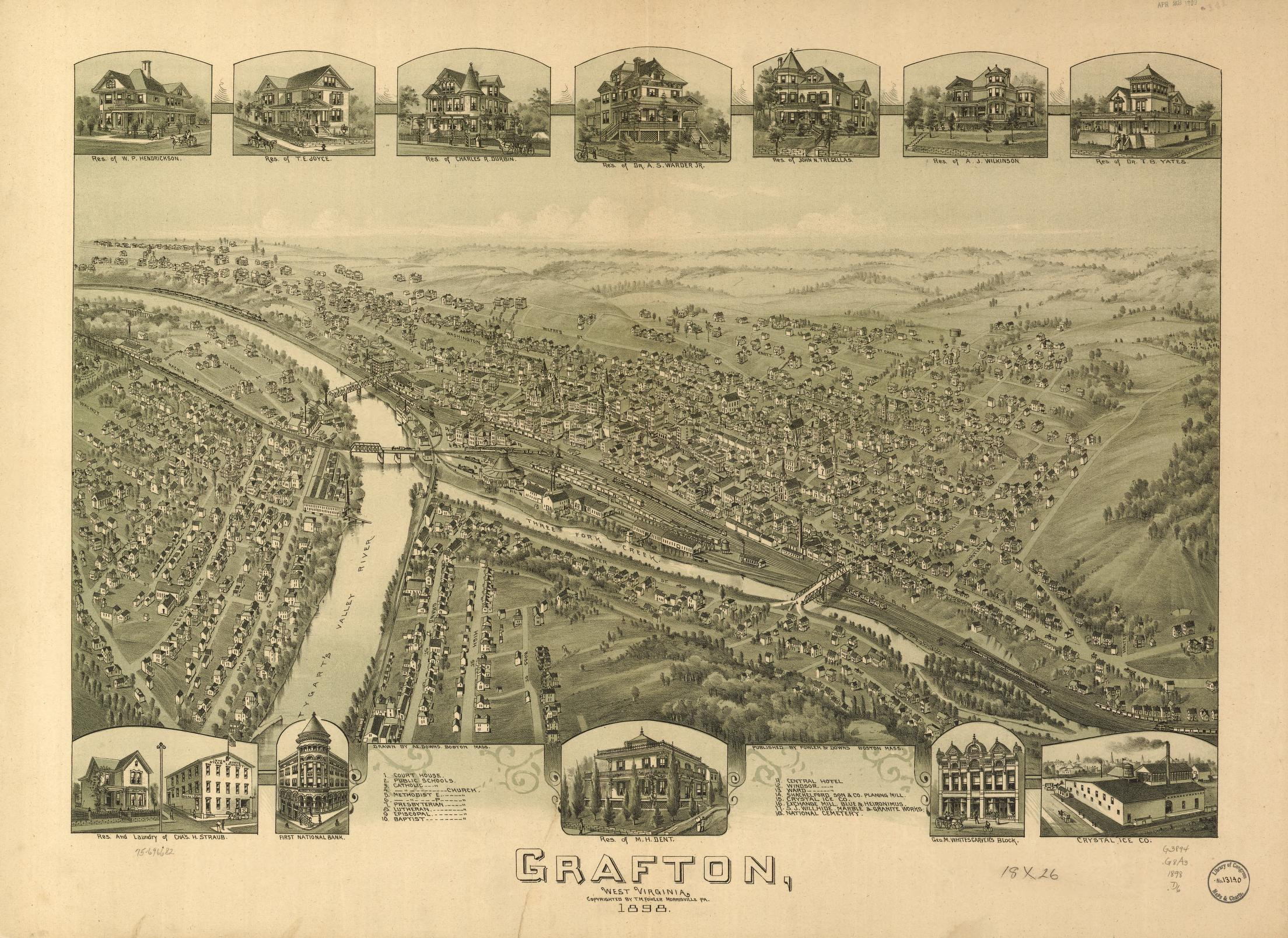 Grafton, West Virginia 1898. | Library Of Congress throughout Map of Grafton West Virginia