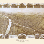 Grafton, West Virginia In 1898  Bird'S Eye View, Aerial, Panorama, Vintage,  Antique Map, Reproduction, Giclée, Fine Art, Wall Art Inside Map Of Grafton West Virginia