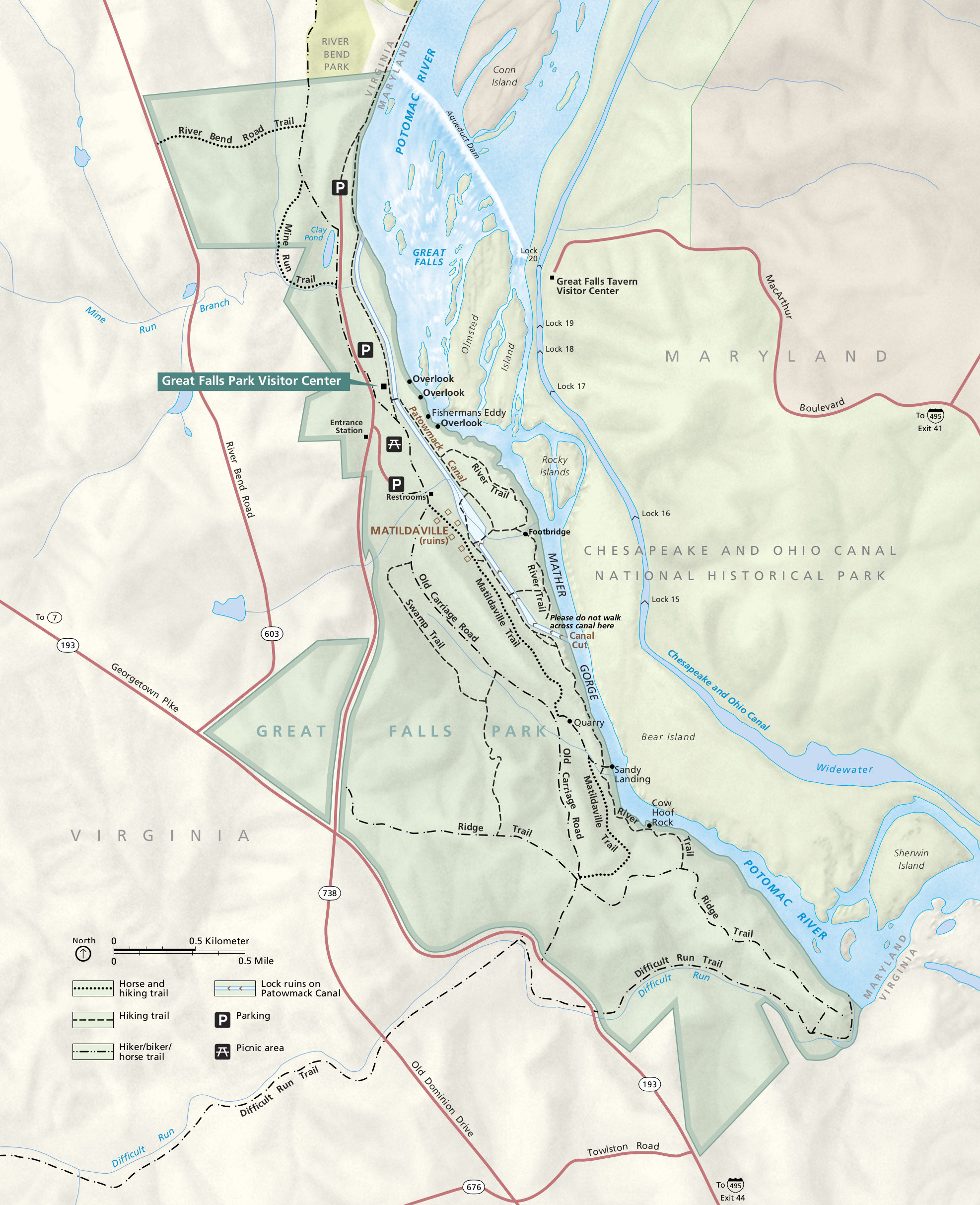 Great Falls Maps | Npmaps: Free National Park Maps throughout Map Of Great Falls Virginia
