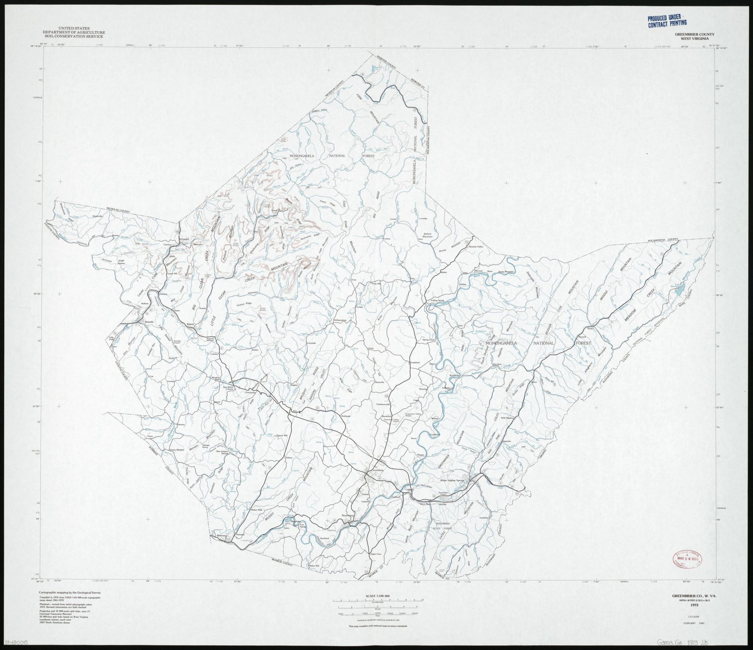 Greenbrier County, West Virginia | Library Of Congress with regard to Greenbrier County West Virginia Map