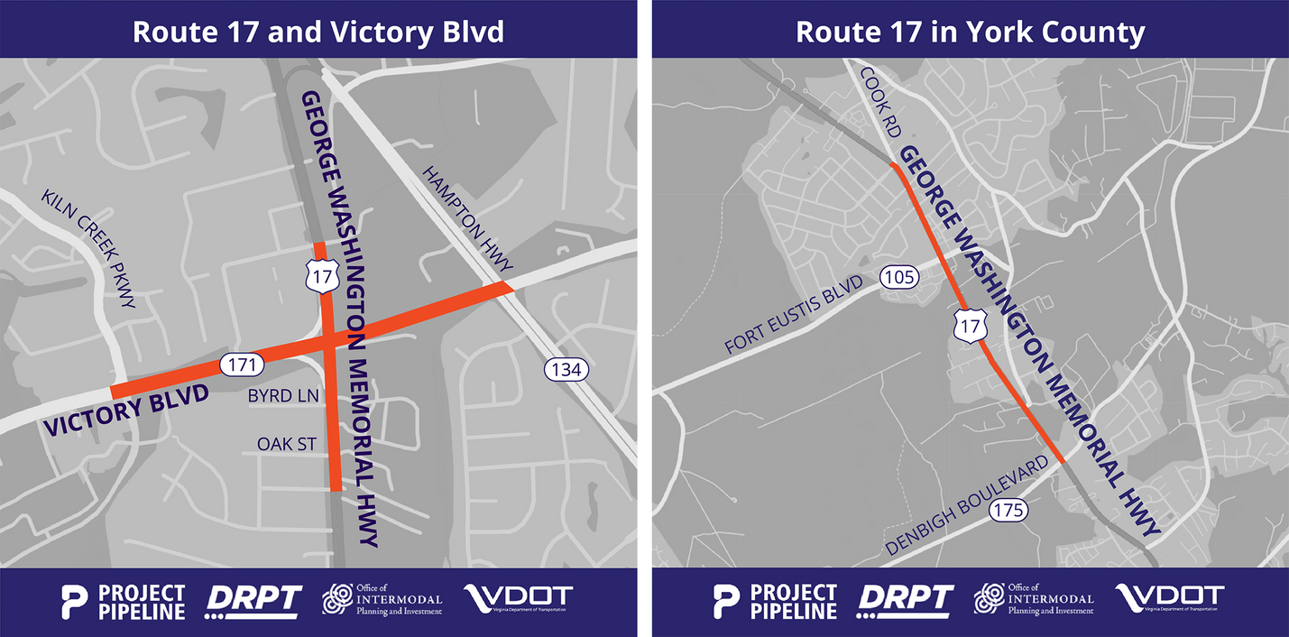 Hampton Roads District | Give Input On Two Route 17 (George with regard to Map of Route 17 in Virginia