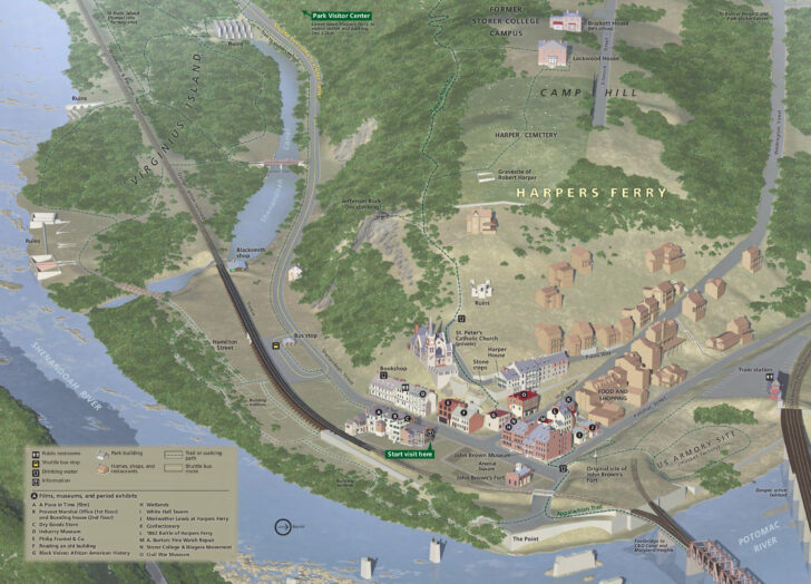 Map of Harpers Ferry Virginia