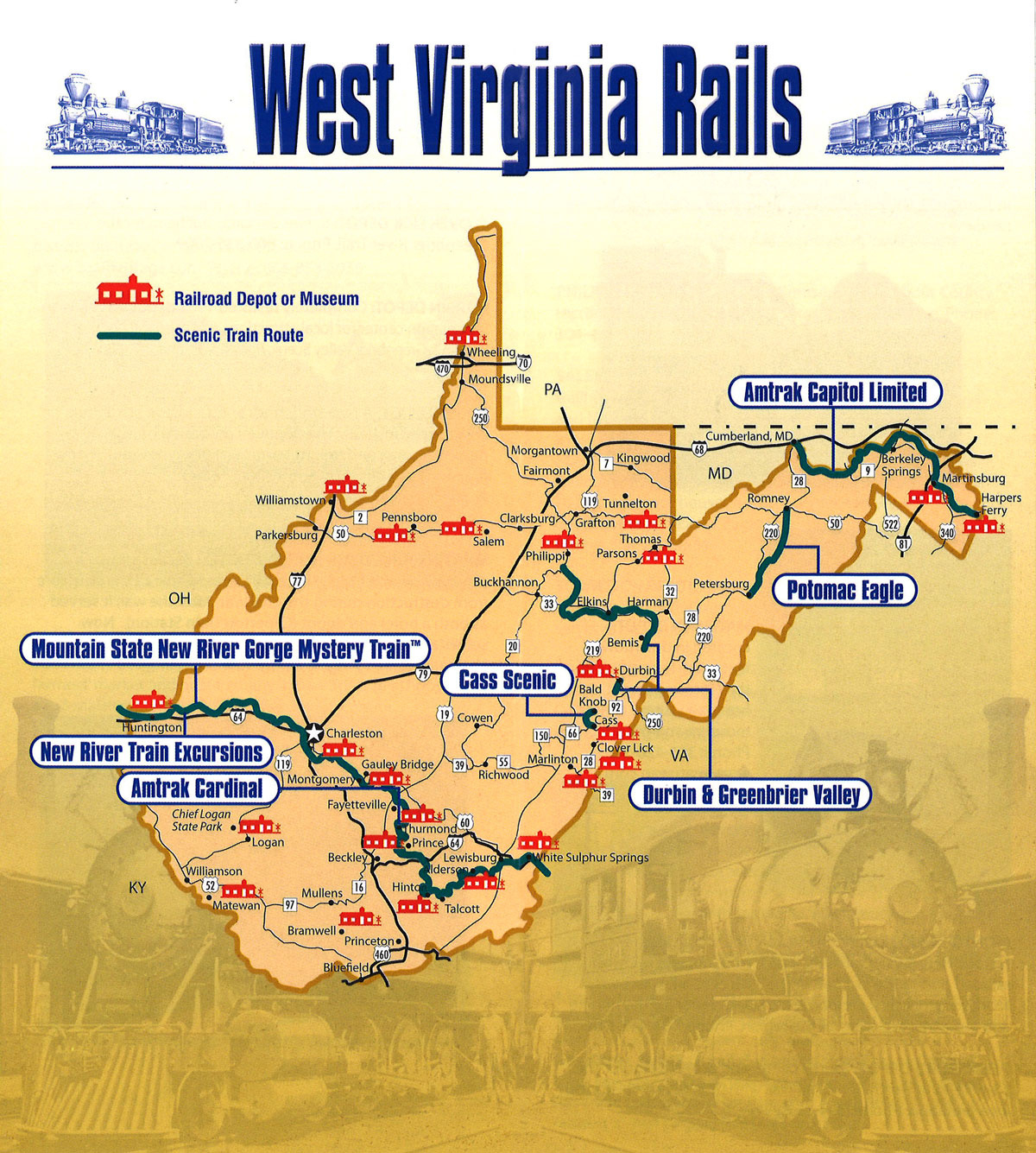 Hawkinsrails - Durbin &amp;amp; Greenbrier Valley intended for Map Of Cass West Virginia