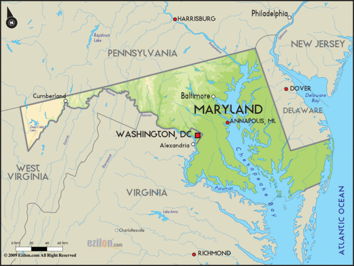 Washington DC Maryland Virginia Map