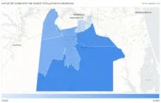 Highest Population In Chesapeakezip Code In 2025 | Zip Atlas with regard to Chesapeake Virginia Zip Code Map