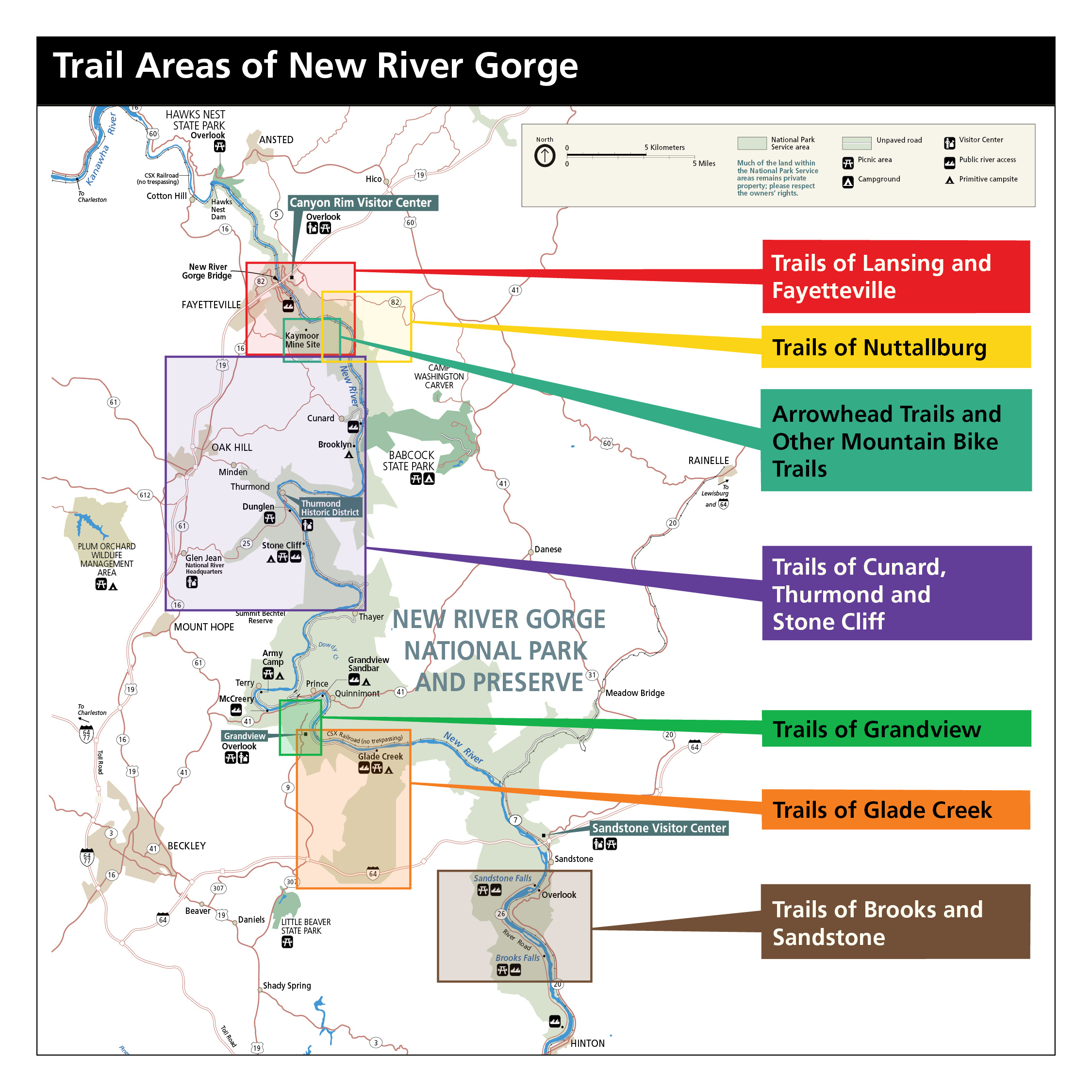 Hiking At New River Gorge - New River Gorge National Park within West Virginia Rail Trails Map
