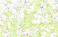 Historic Map Of South Hill From 1968 - 8"×10" - Red Oak Frame - Vintage  Wall Art within Map of South Hill Virginia