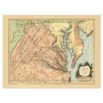 Historix Vintage 1757 Virginia And Maryland Map Print   Vintage Inside County Map Of Virginia And Maryland