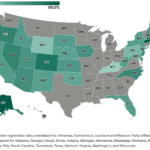 How Many Democrats And Republicans Are In Each State? | Usafacts Intended For Map Virginia Voting Population By Party