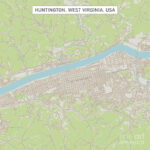 Huntington West Virginia Us City Street Mapfrank Ramspott With Map Of Huntington West Virginia