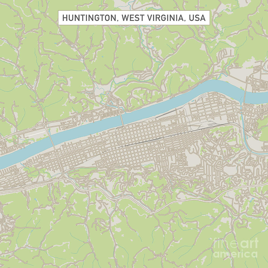 Huntington West Virginia Us City Street Mapfrank Ramspott with Map Of Huntington West Virginia