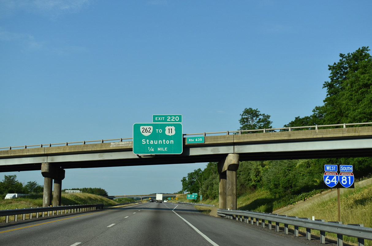 I-81 South / I-64 West Virginia - Aaroads regarding I 81 Mile Marker Map Virginia