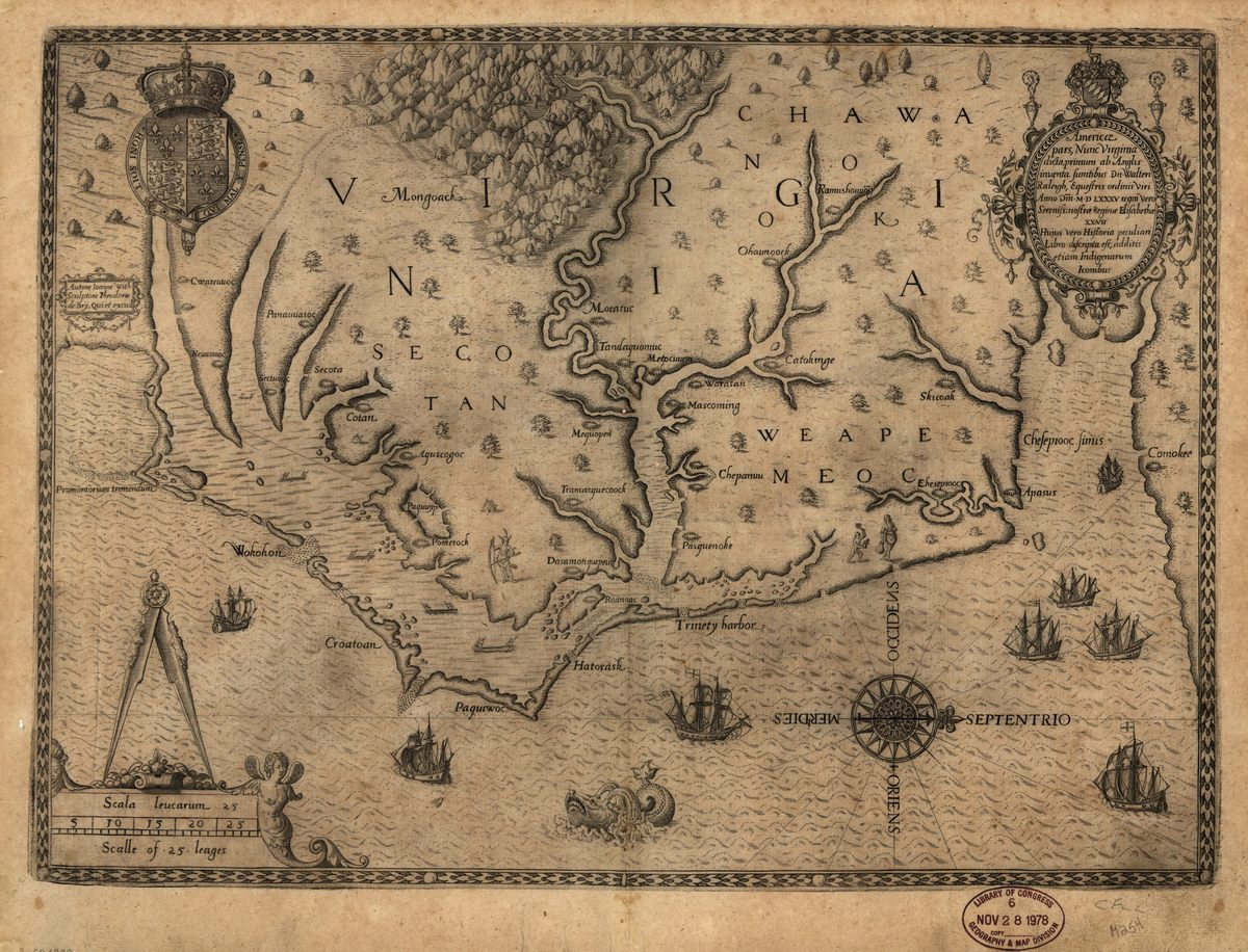 In Early Maps Of Virginia, West Was At The Top - Atlas Obscura within Map Of Virginia In 1600