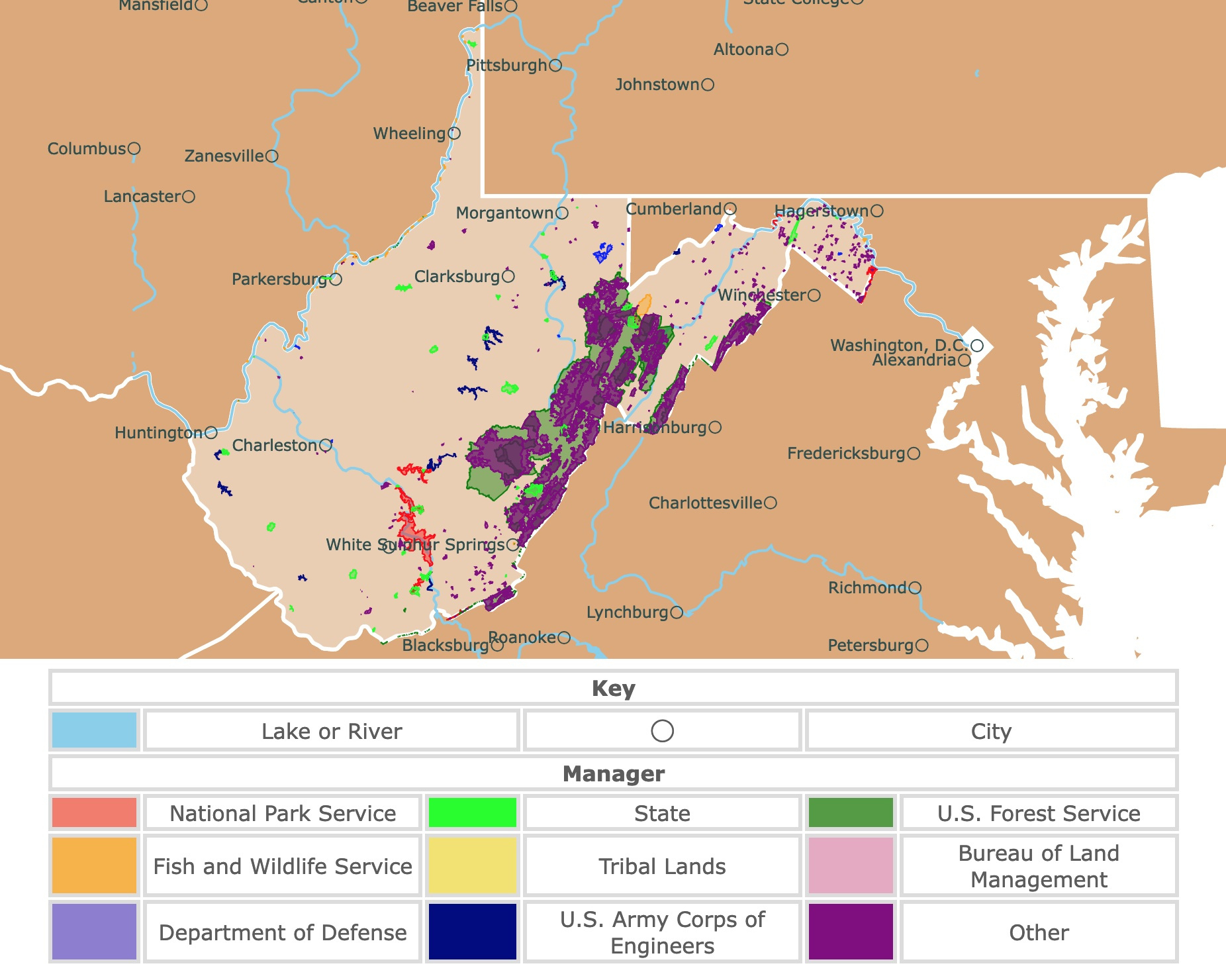 Interactive Map Of West Virginia&amp;#039;S National Parks And State Parks for West Virginia Public Land Map