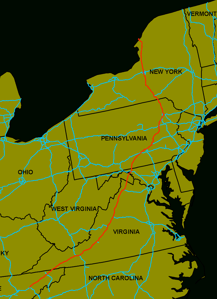 Interstate 81 (I-81) in I 81 Virginia Road Conditions Map