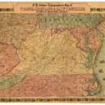 J.h. Colton'S Topographical Map Of Virginia, Maryland & Eastn Throughout Map Of Virginia And Tennessee