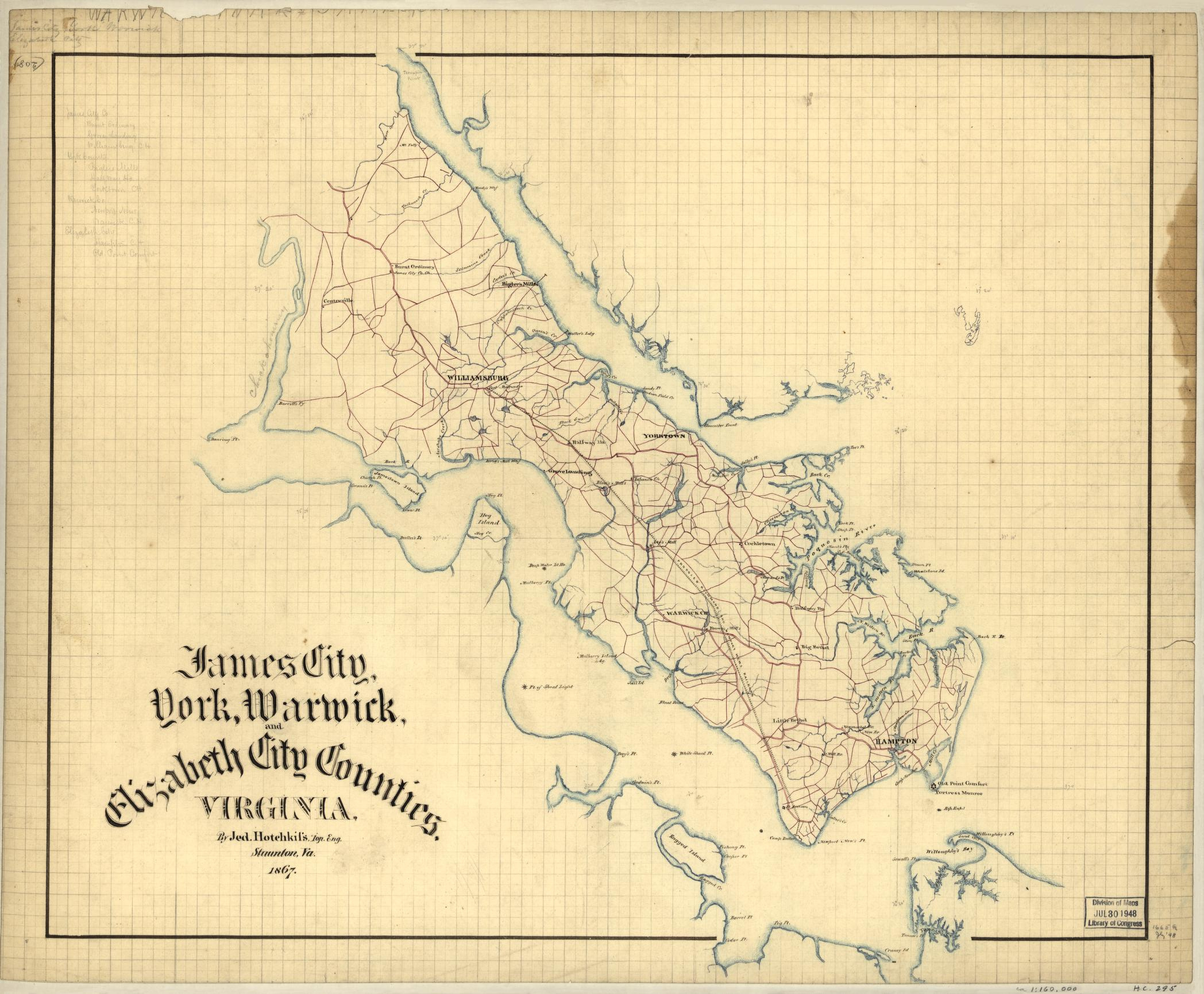 James City, York, Warwick, And Elizabeth City Counties, Virginia with regard to Map of James City County Virginia
