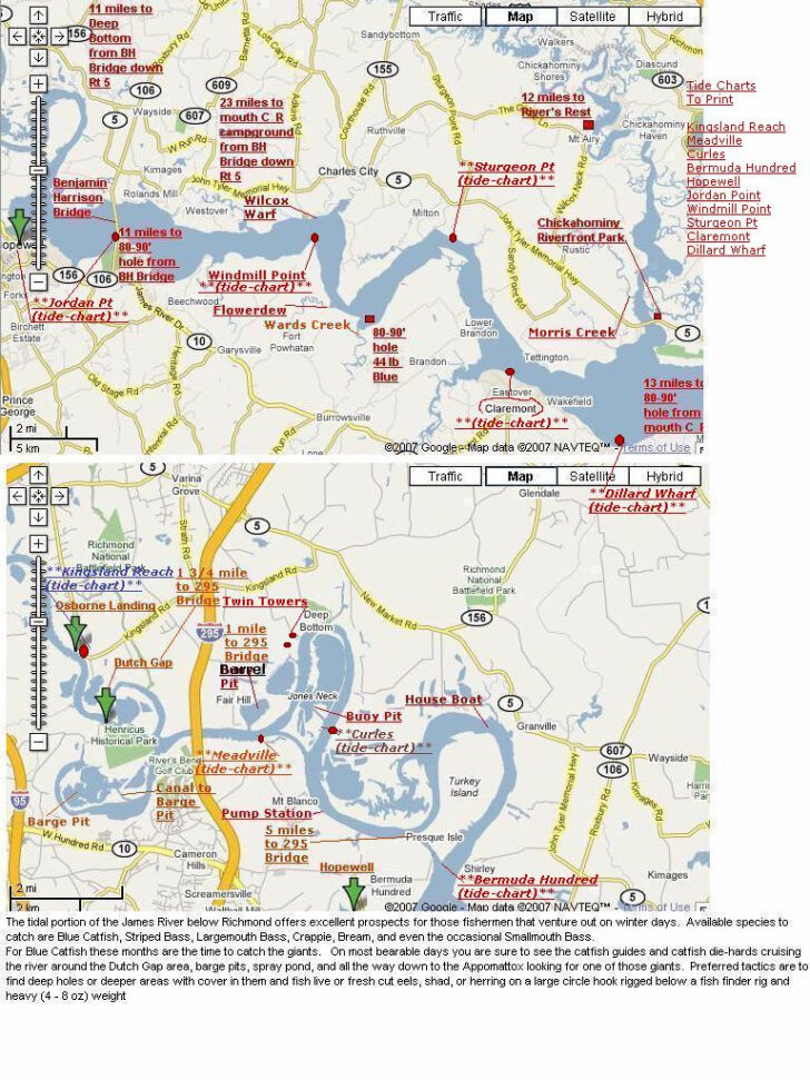 Map of James River Virginia
