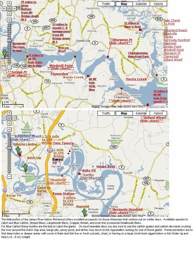 James River Cats for Map Of James River Virginia