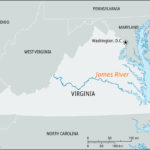 James River | Virginia, Map, History, & Facts | Britannica With Regard To Map Of James River Virginia