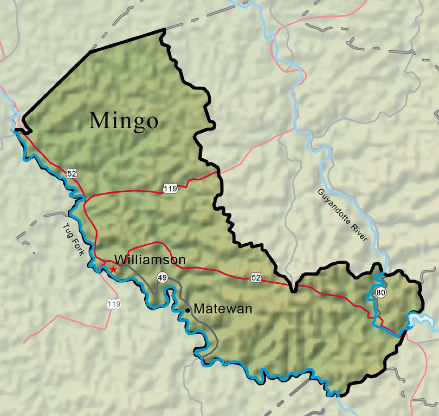 January 30, 1895: Mingo County Formed - West Virginia Public with regard to Mingo County West Virginia Map