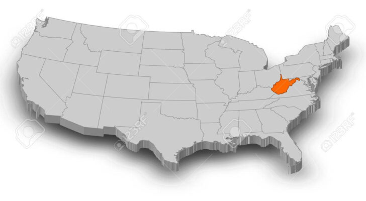 West Virginia on the Us Map