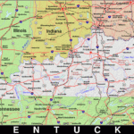Ky · Kentucky · Public Domain Mapspat, The Free, Open Source With Map Of Kentucky West Virginia