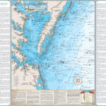 Laminated Virginia Shipwreck Chart   Great Nautical Art Print Map Regarding Map Of The Coast Of Virginia